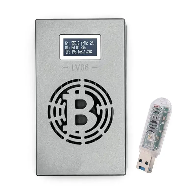 

AB11-Bitcoin Lucky Miner LV06+LV03 Silent Miner Machine BTC Miner BSV BTC BCH Dgb Crypto Mining Machine Lottery Miner UK Plug