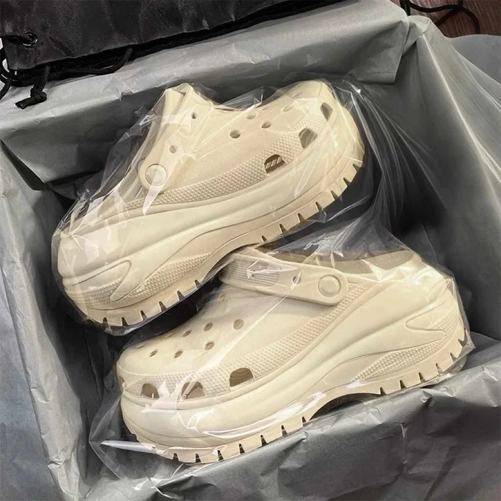 Sandalias transpirables con cabeza gruesa para acampar al aire libre, zapatillas de verano antideslizantes y resistentes al desgaste de EVA