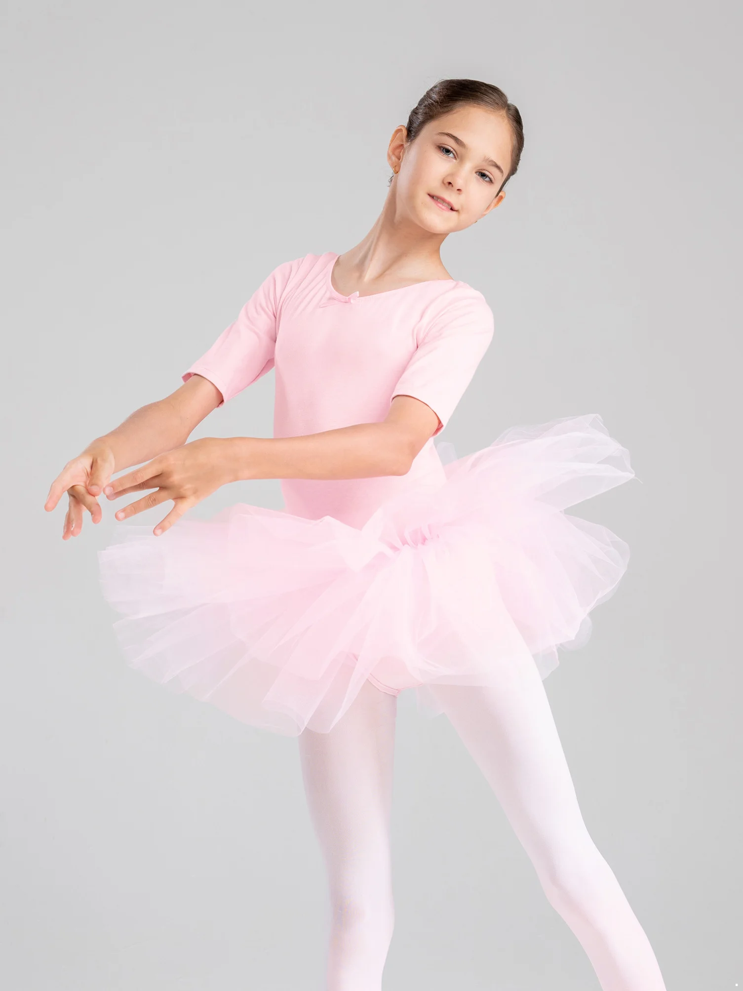 YiZYiF Girls Tutu Ballet Dress Leotard Dance Ballet Tutu Dress Ballerina Short Sleeve Cotton Ballet Dance Leotard Dress For Kids