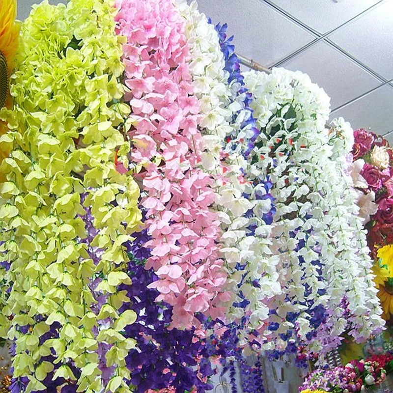 

Искусственные цветы стены guelder украшения Искусственный цветок висячие лозы цветок лоза реквизит