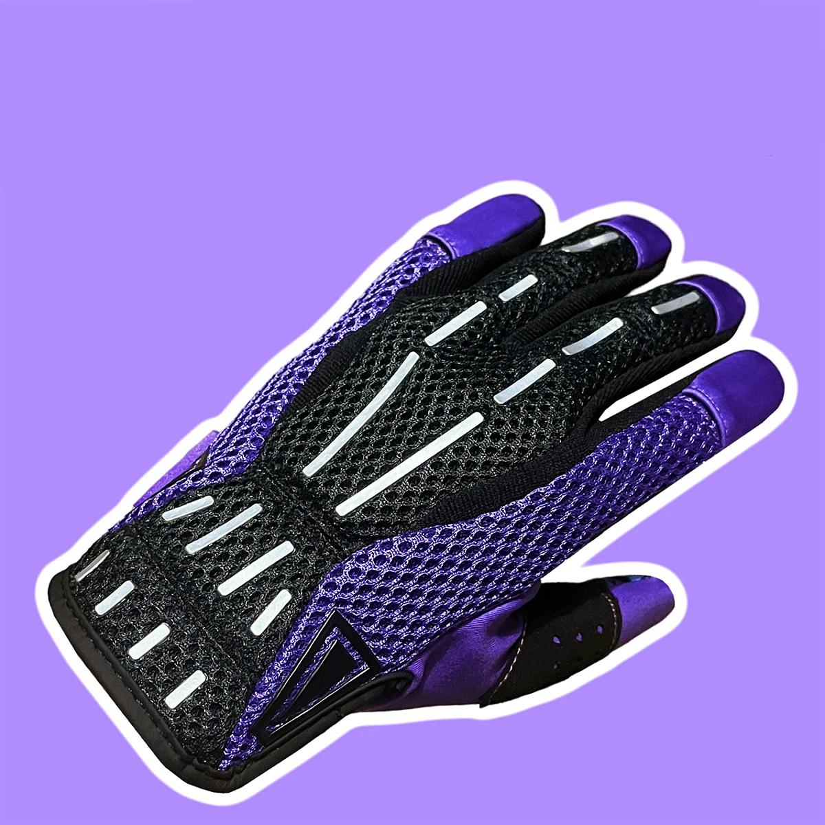 

CSGO Cosplay Prop Pandora Box Sports Motor Rider Gloves Cosplay Accessories Purple Wearable Real Life Moto Gloves One Pair