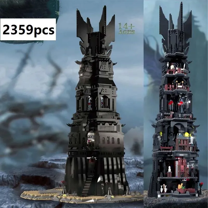 2359PCS Tower of Orthanc Building Blocks Bricks Model Compatible 10237 16010 Birthday Toys Gifts 16010