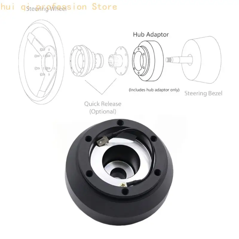 Aluminium-Lenkradnabenadapter 125H 6-Loch-Lenkrad-Kurznabenadapter für mehrere Modelle H8WE – Detail 7