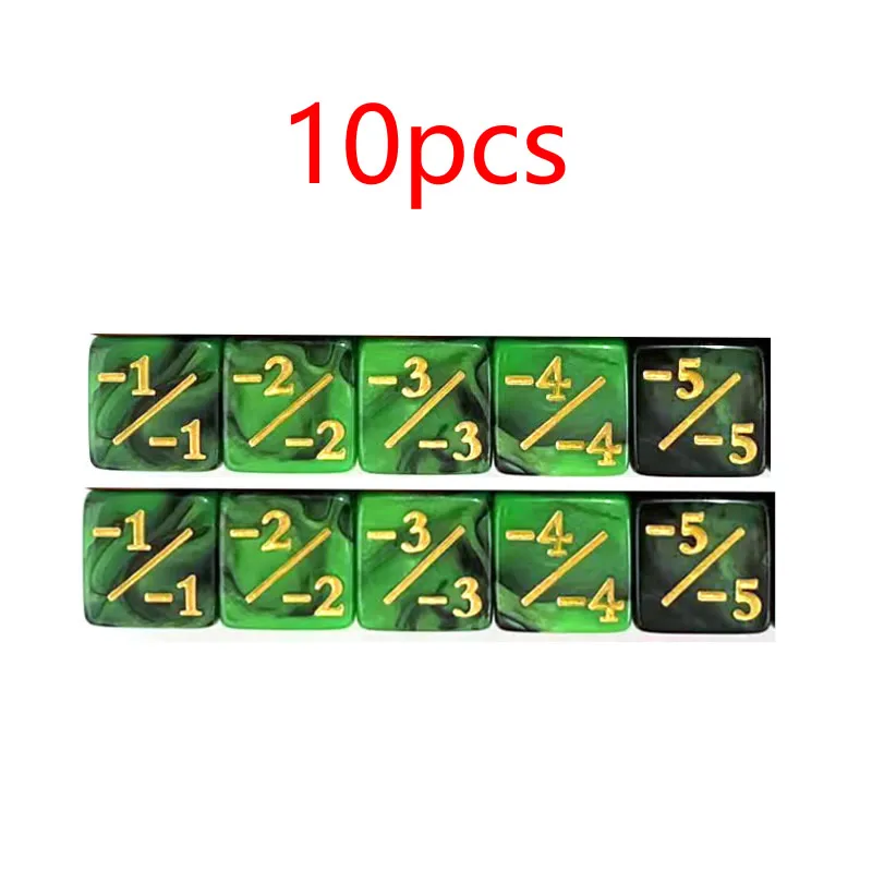 16mm 6 Side Dobbelstenen Tellers + 1 Kinderen Speelgoed Tellen Voor MTG De Verzamelkaart Gaming Token Loyaliteit gift 10 stks/zak