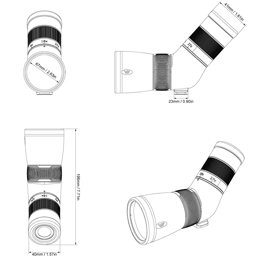 Telescopio terrestre ED para tiro, observación de aves y caza - imagen 4