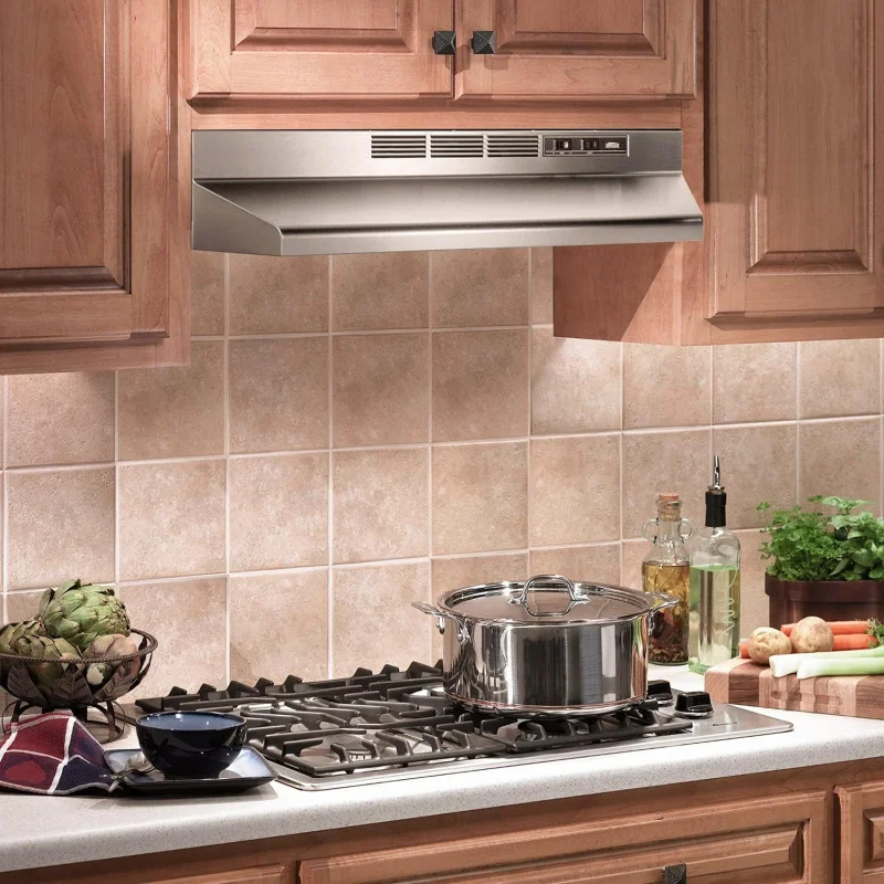 BUEZ130SS Exaustor sem dutos sem dutos com luzes Exaustor sob o armário, 30 polegadas, aço inoxidável