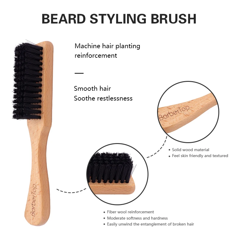 Barbershop Wooden Handle Material Beard Hair Cutting Neck Face Duster Clean Brush Perfessional Barber Shaving  Accessories Tools