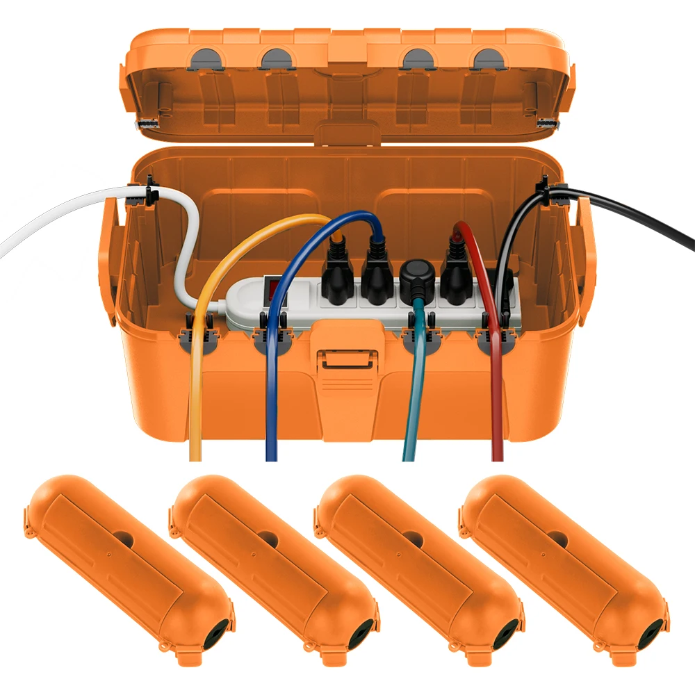 5 шт. водонепроницаемый корпус, коробки, устойчивые к атмосферным воздействиям коробки для розетки, розетки, таймера, удлинитель, праздничное украшение