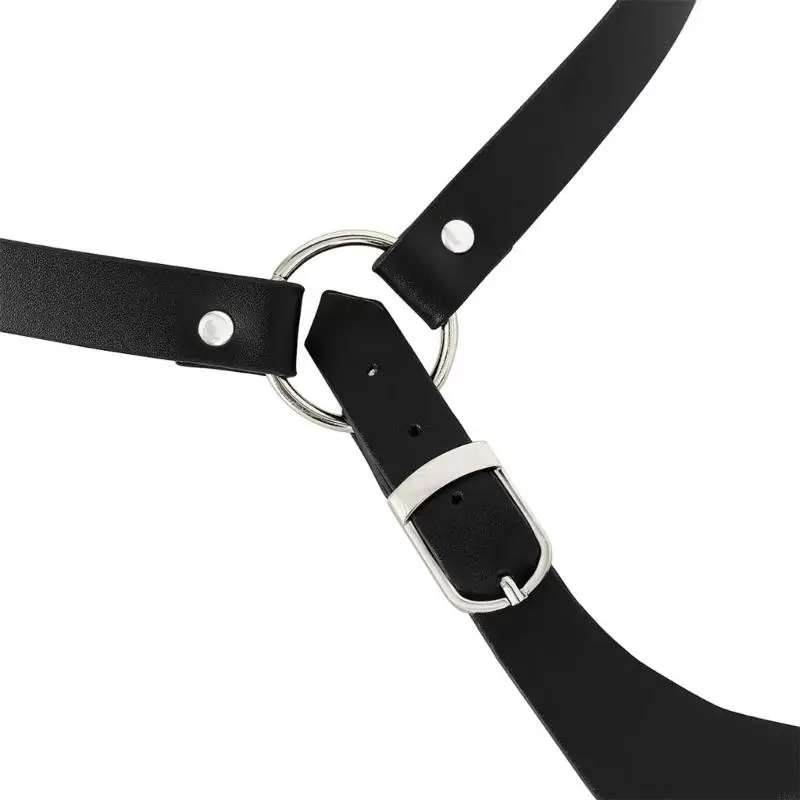 Costume da gioco ruolo per spettacoli in discoteca con cintura in pelle PU da uomo in stile gotico 2025