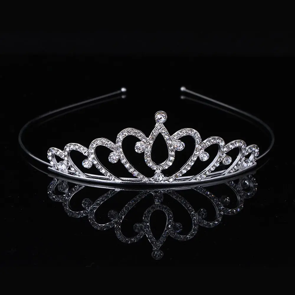 Children Crystal Wedding Tiaras Crowns Headband Kids Girls Bridal Crown Party Accessiory Bride Hair Jewelry Ornaments Headpiece