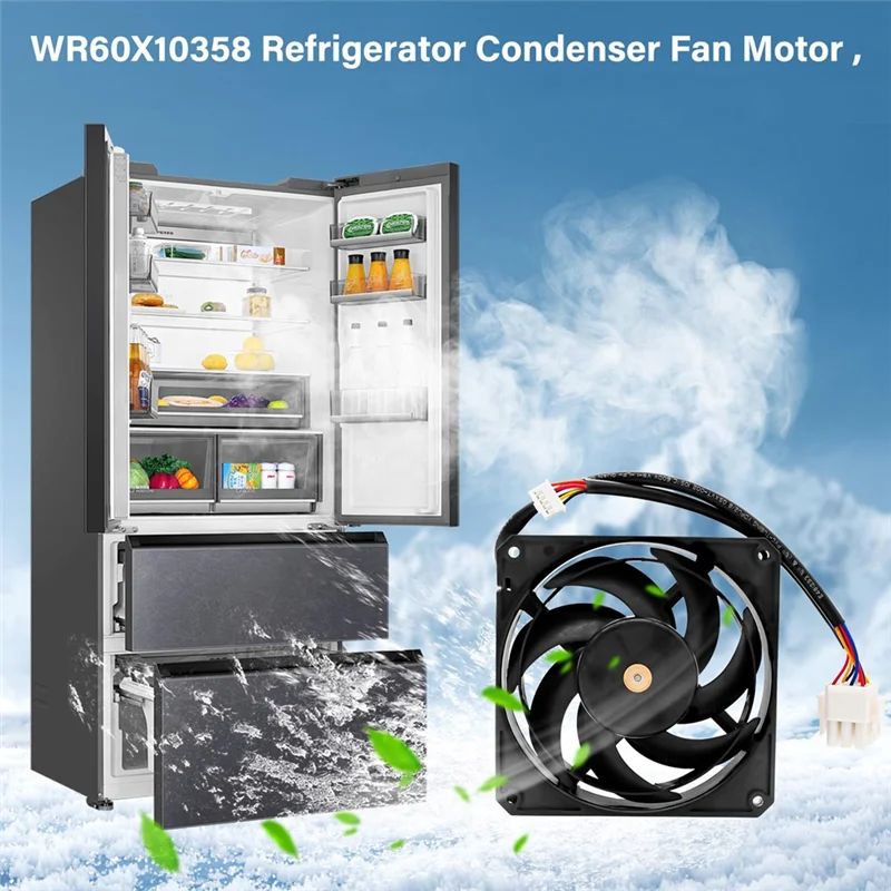 

【Домашние аксессуары】WR60X10358 WR60X10339 Конденсаторный вентилятор для холодильника GE GNE26GSDDSS GNE26GSDFSS GNE26GMDBES GNE26