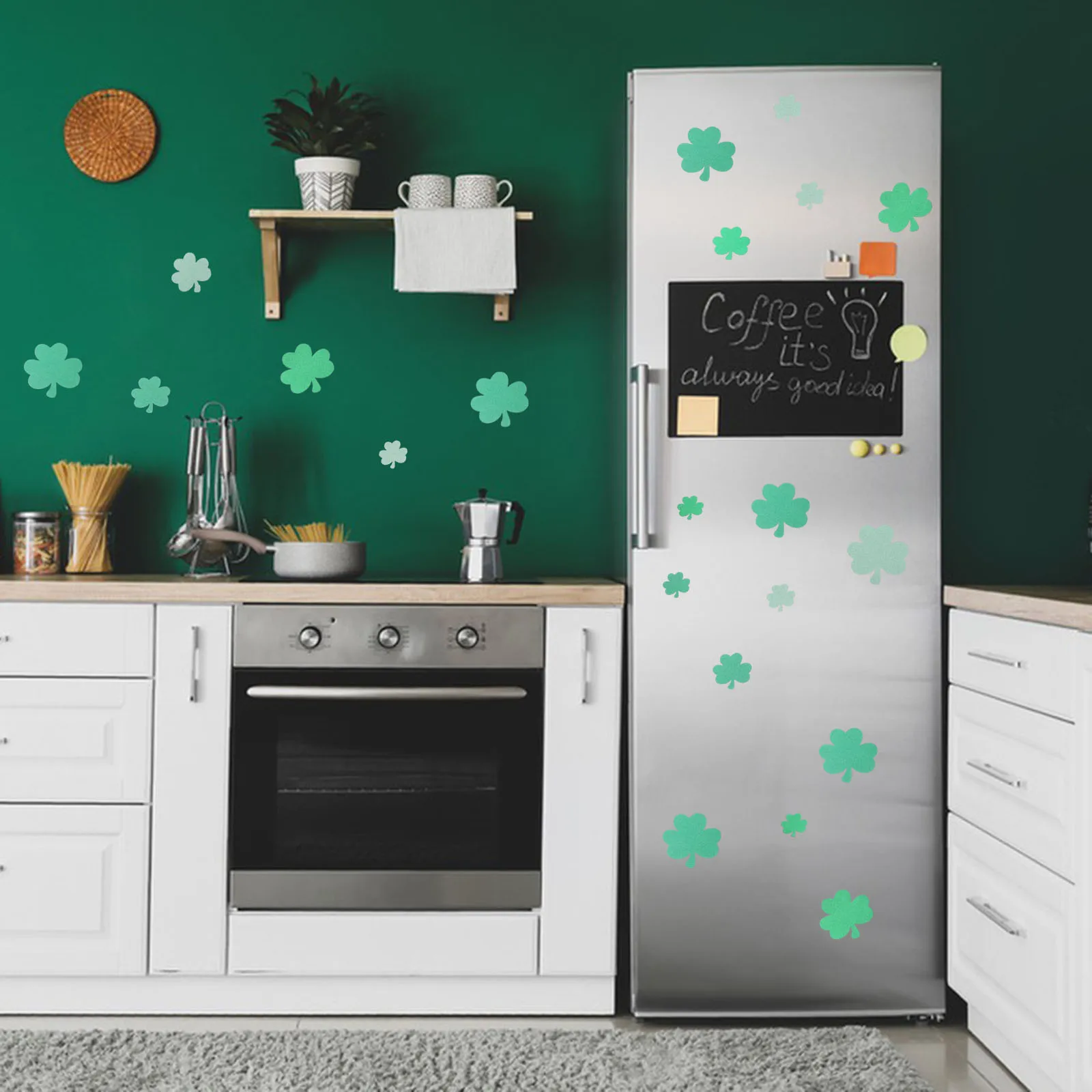 

1 комплект бумажных трилистников с вырезами, блестящий нежный настенный декор для детского сада, классная доска объявлений, товары для вечеринок