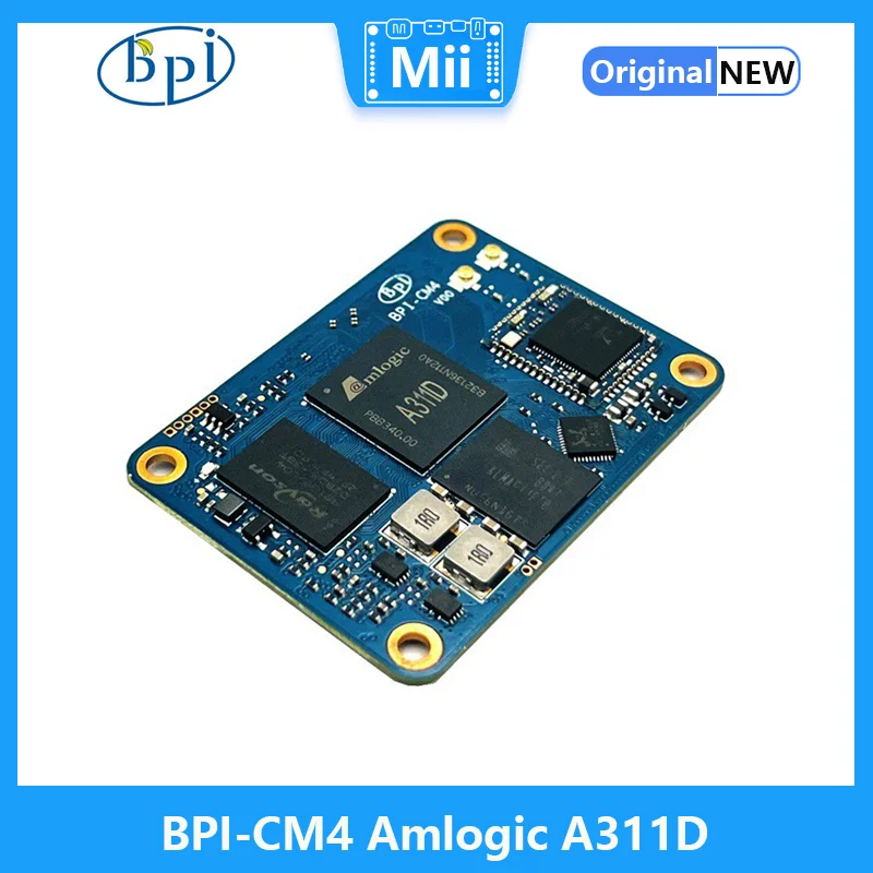 

Banana Pi BPI-CM4 Amlogic A311D Quad Core ARM Cortex-A73 4G LPDDR4 16G eMMC Minipcie 26PIN Support HDMI Output Run Android Linux