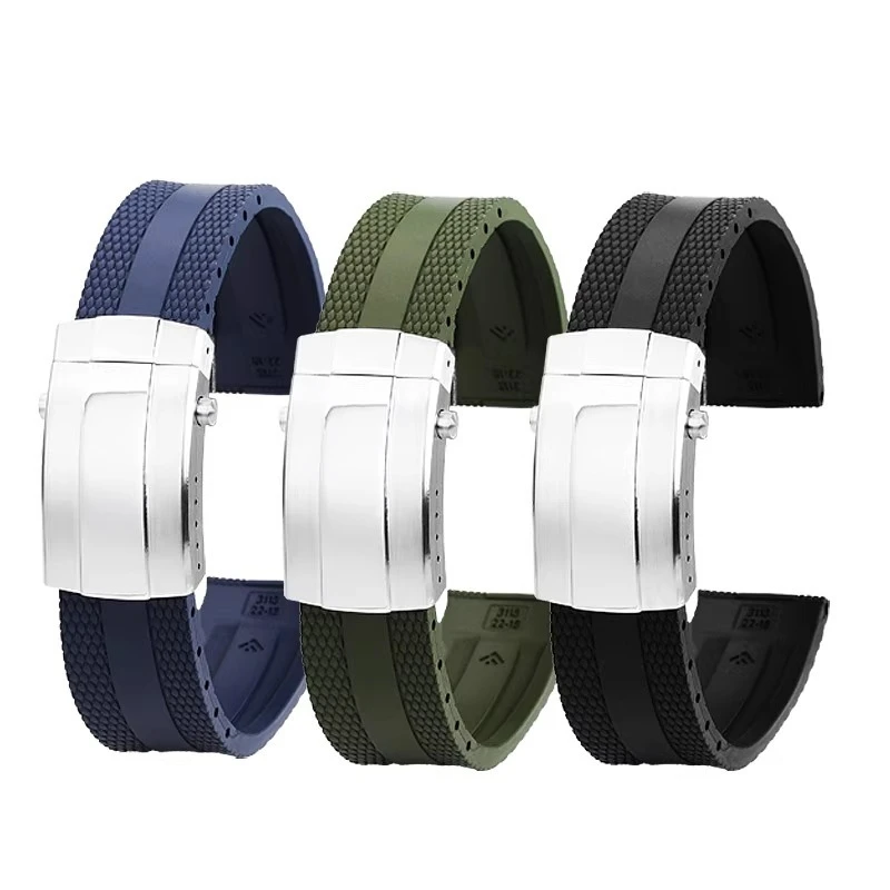 ل بريتلينغ سوبر المحيط المنتقم الأصفر الذئب Blackbird الميكانيكية B01 توقيت فلوروروبر حزام (استيك) ساعة FKM المطاط سوار 22 مللي متر