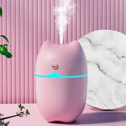 hot sale 350ml Cute Cat Air Humidifier Diffuser USB Mist Maker Mini Humidificador with night light