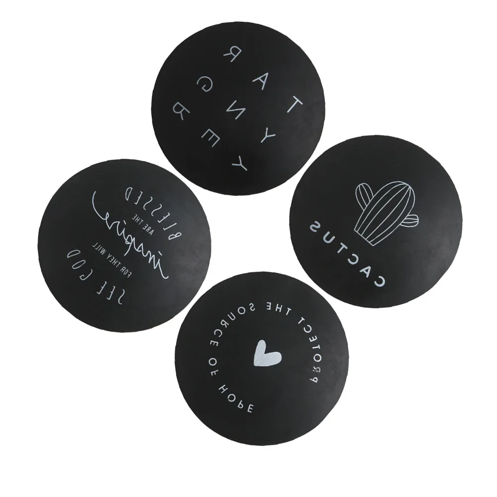 

4Pcs Modern Pattern Door Knob Wall Bumper Non Marking Adhesive Pad Protects Walls from Damage Dampens Noise for Cabinets Fridges