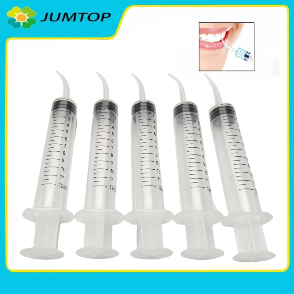 

Teeth Flushing Injection Impression With Curved Tip Disposable Plastic Dental Syringe