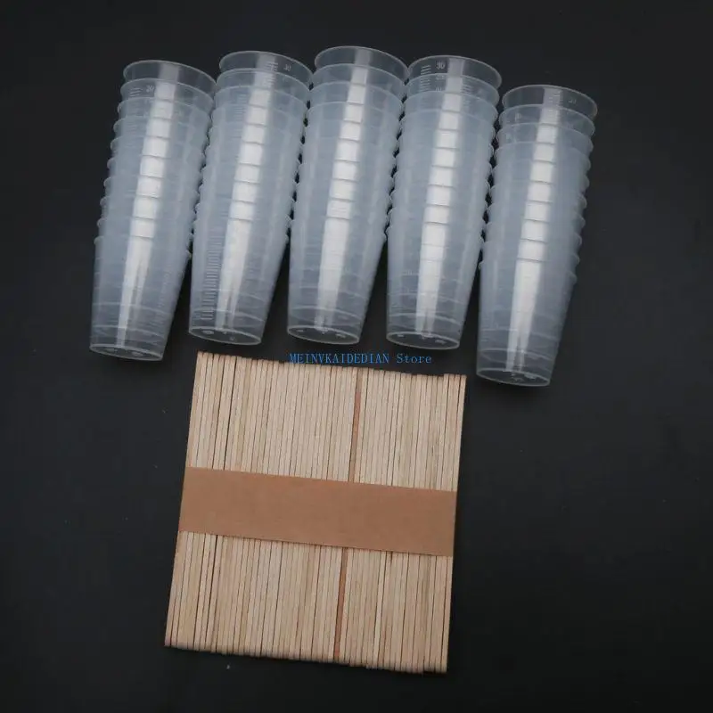 

C1FE 50Pieces Epoxy Resin Tools Reused Stirring 30ml Measuring Cup