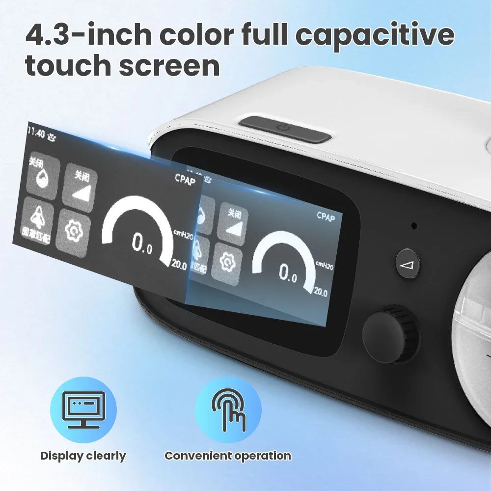 Portable Auto CPAP Machine for Home Use Electric Sleep Apnea Breathing Monitor APAP Ventilator for Better Sleeping - Image 4
