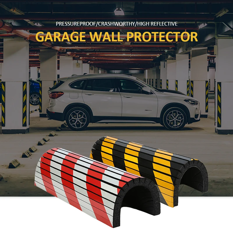 Roadstar Garage Wall Protector Multi-Incision Reflective Sticker Safety Warning Mark Reflector for Parking 44*25*2cm