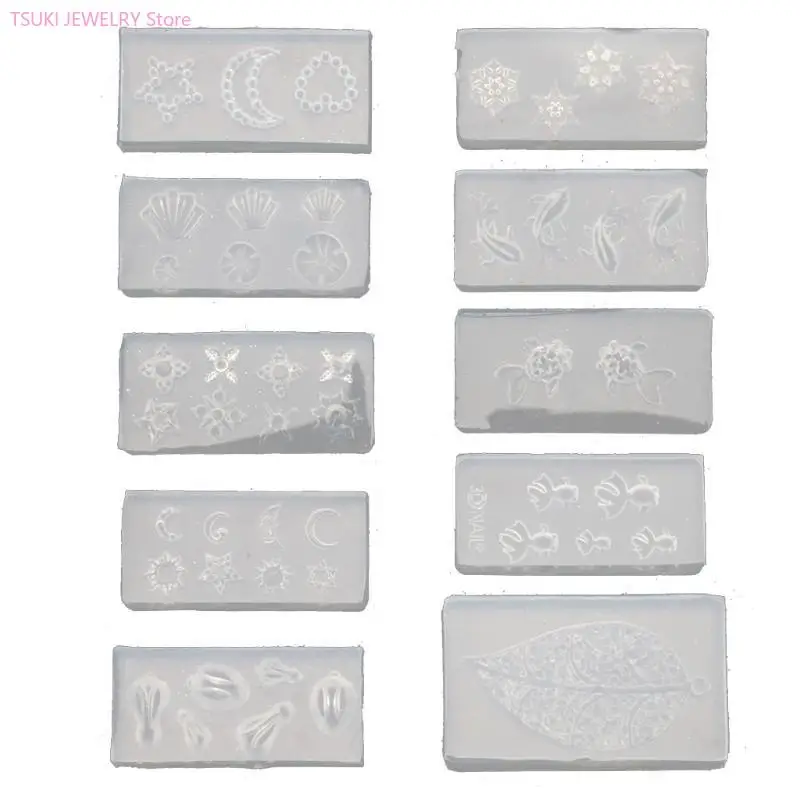 62KE نجمة كب كيك توبر مجوهرات من مادة الراتنج قالب صب الرمال المتحركة قالب ملء المواد #3