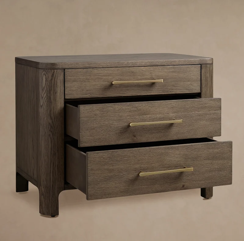 Modern Design Wooden Frame Customized Color Bedside Table Nightstand for Bedroom