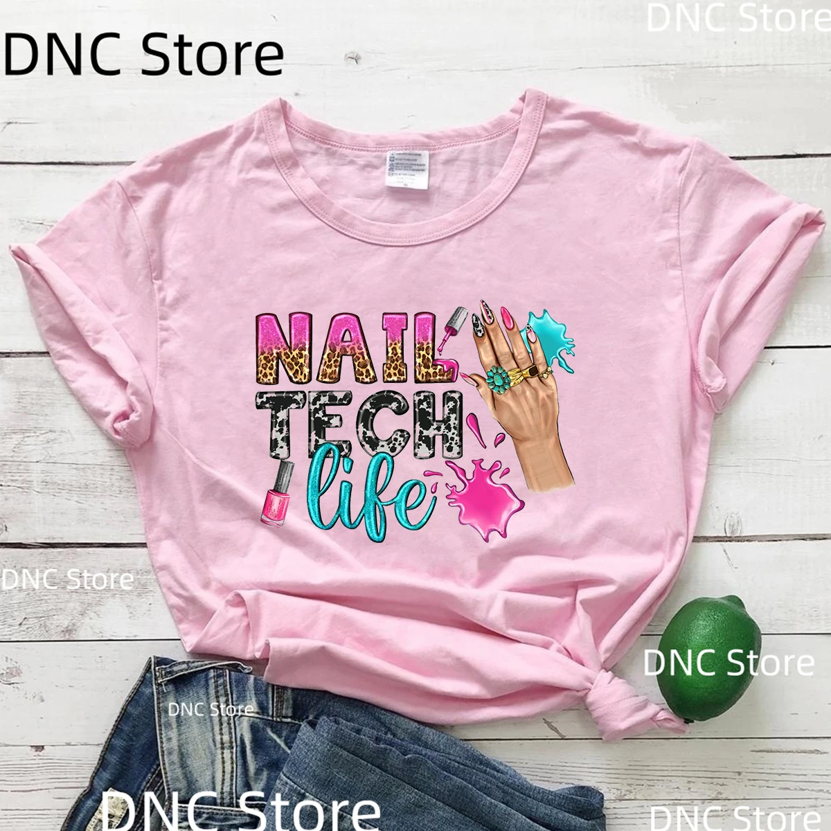 

Retro Nail Tech Shirt • Nail Artist Tshirt • Nail Technician Gifts • Gift For Nail Artist • Fashion Women Tshirt Pink Tops