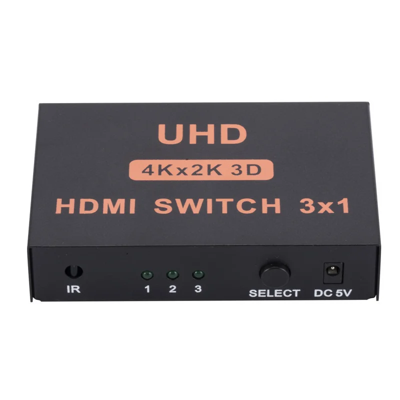 PC 모니터용 IR 리모컨 포함 비디오 컨버터, 3 포트 HDMI 스위치, 3x1 4K 풀 HD HDMI 스위처 선택기, HDTV Xbox PS3