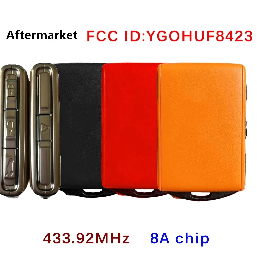 KEYECU Replacement New 4Buttons Smart Keyless Remote Key FOB 434MHz 8A Chip for VOLVO S90 V60 V90 XC60 XC90 FCCID : YGOHUF8423