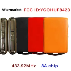 KEYECU Replacement New 4Buttons Smart Keyless Remote Key FOB 434MHz 8A Chip for VOLVO S90 V60 V90 XC60 XC90 FCCID : YGOHUF8423