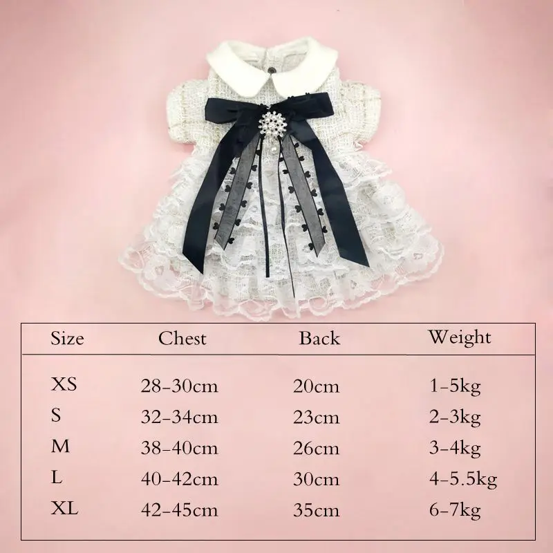Pet Dog Dress Sweet Dog Princess Skirt Small Dog Cat Fashion Lace Shirt Skirt Spring Autumn Designer Clothes Poodle YorkiClothes
