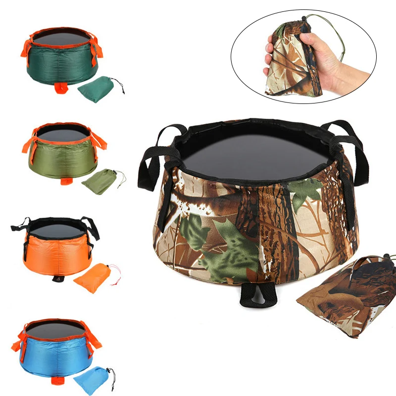 8.5L Collapsible Wash Basin Foot Washbasin Travel Fishing Hiking Outdoor Camping Protable Folding Bucket Water Container