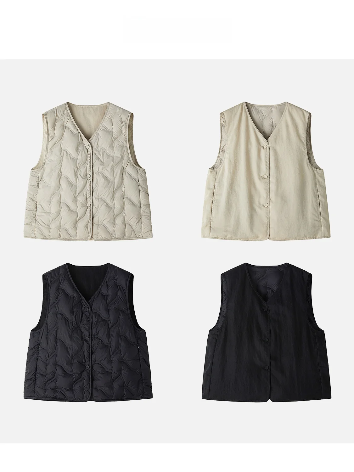 

mat Double-Sided Wear Goose down Vest JINGJING2025 New Sle Warm Classic Autumn Winter Plain Color Versatile Jaet