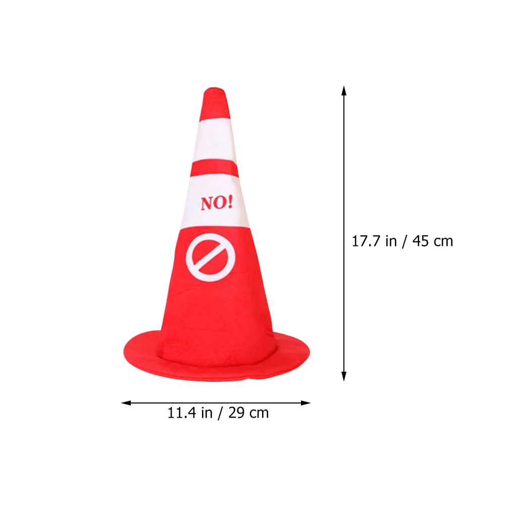 Traffic Cone Hat Costume Hats For Adults Shape Headwear Party Cake Plush Safety Pp Cotton