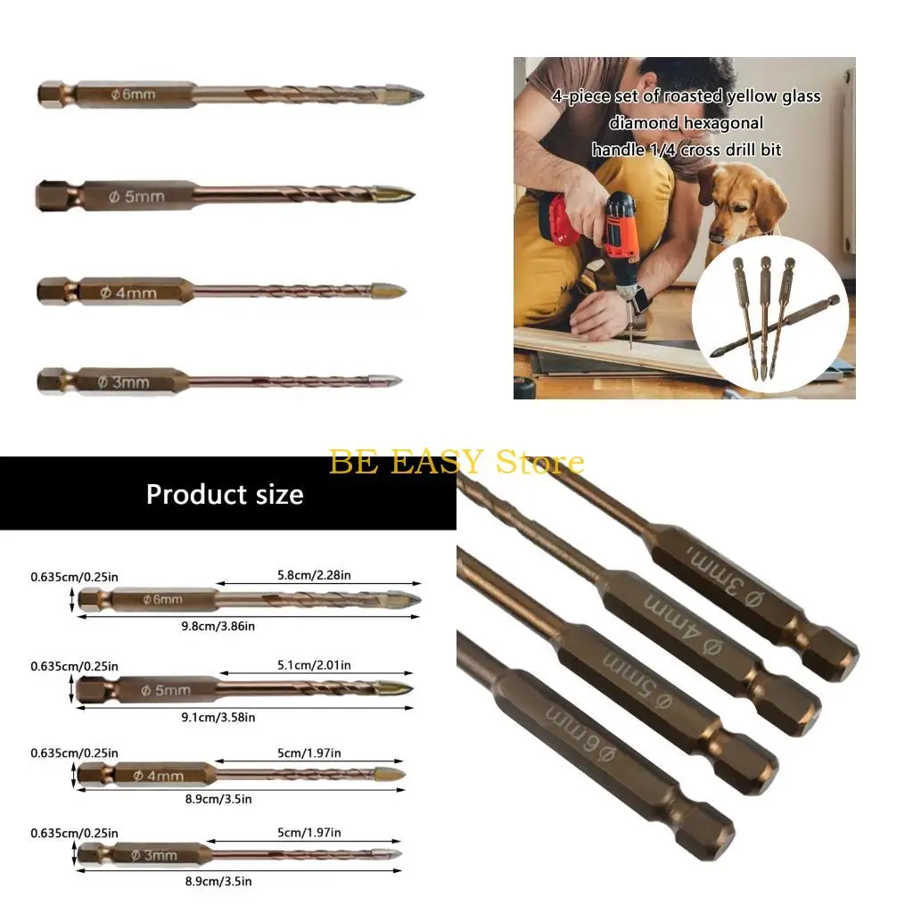 

E28F Hexagonal Shank Masonry Drill Set Metal Construction Twist Drill Bit For Precise Boring In Hard Surfaces