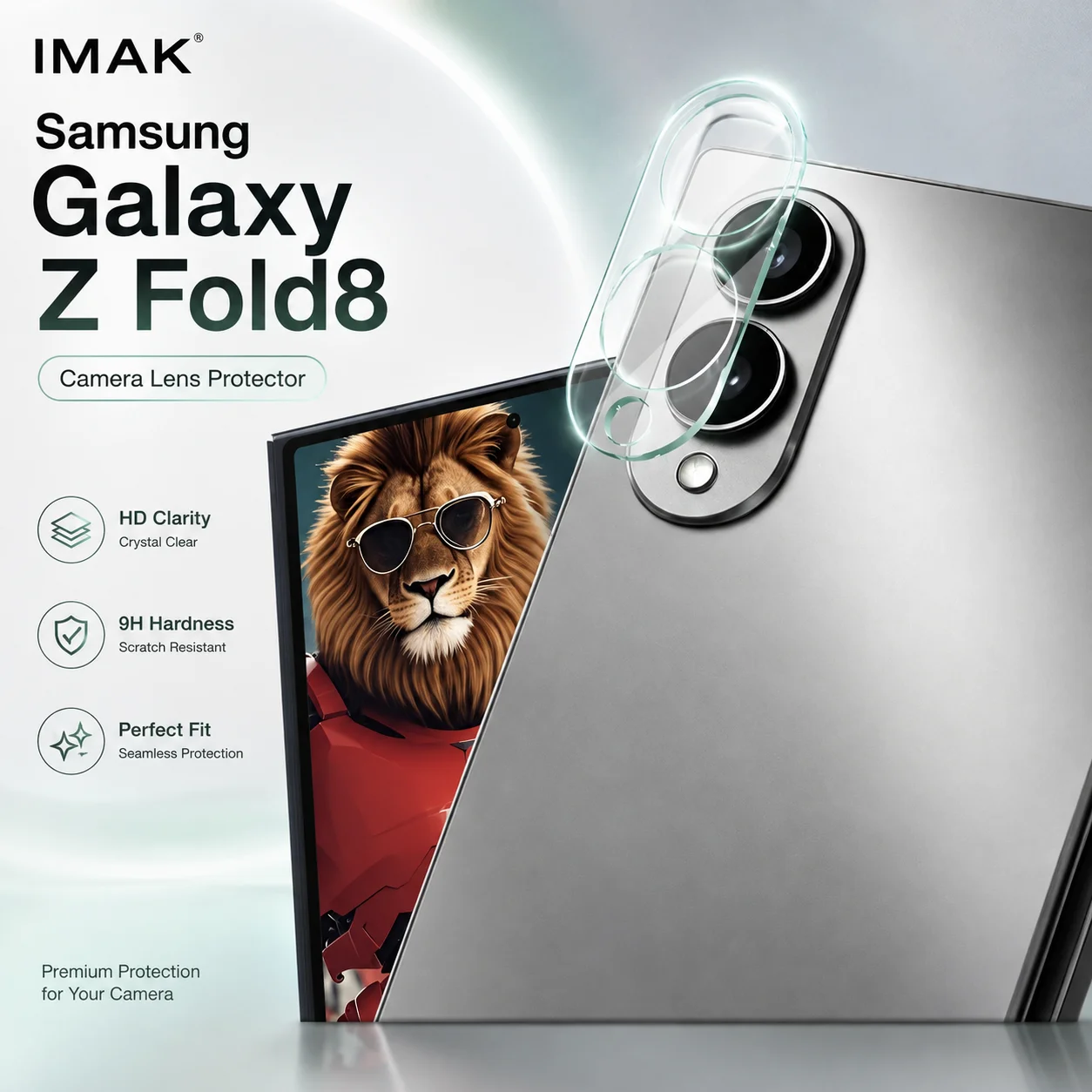 Camera Lens Glass For Samsung Galaxy Z Fold 8 Fold8 Protector Film 9H Hardness Anti Scratch LS0003