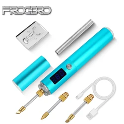 Frogbro ferro de solda sem fio de alta potência ferramenta de solda profissional portátil recarregável led display wirless ferramenta de solda