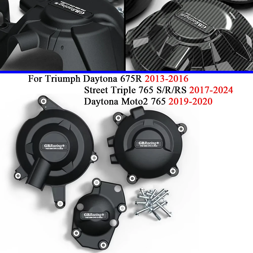 

For Triumph Daytona 675R 2013-2016 Street Triple 765 S/R/RS 2017-2024 Engine Protection Cover For GBRacing