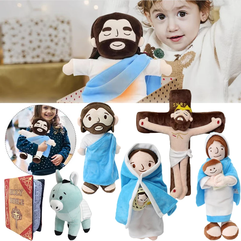 

30cm Anime Jesus Plush Toys maria clara Stuffed Doll Christ Savior Believer Children Sleep Soothing Companion Christmas Gifts