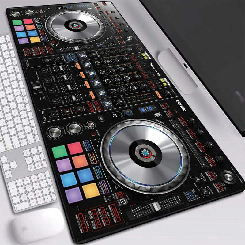 

DJ Hand Drive Picture Printed Mouse Pads HD Wallpaper Desktop Mats Waterproof Professional with Sewn Edges Mice Mat Large XXL