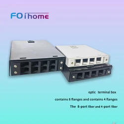 4/8 Ports Fiber Terminal Box with SC LC 4/8 ports Fiber Optical Patch Panel (Flange and pigtail are not included)