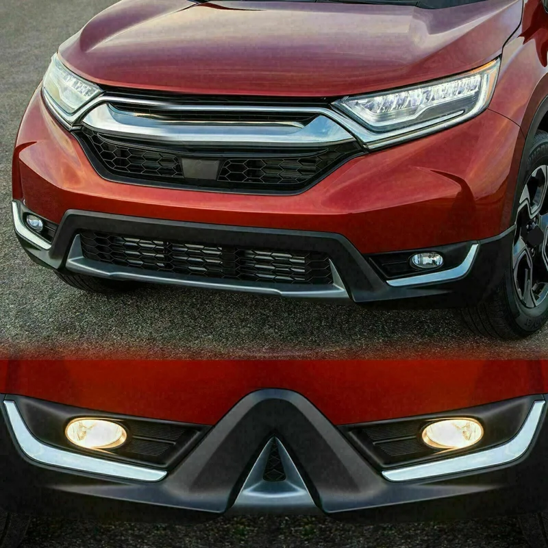 Phare antibrouillard avant de voiture, couvercle inférieur, garniture de paupière chromée pour Honda CR-V CRV 2017 2018 2019