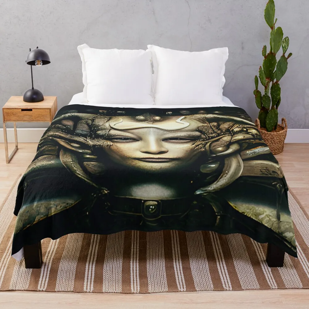 HR Giger Xenomorph Woman Throw Blanket Beautifuls Blankets For Sofas for babies Blankets