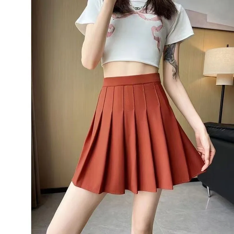 

Женская юбка 2026, лето, весна-осень, короткая модная фиолетовая плиссированная мини-юбка с высокой талией, милые студенческие юбки, женская юбка