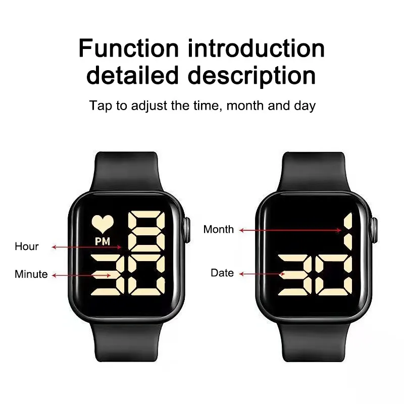 Sports Kids Watches Boys Girls Watch Waterproof Digital Watch Ultra-light Silicone Strap Child Simple Digital Watch For Kids