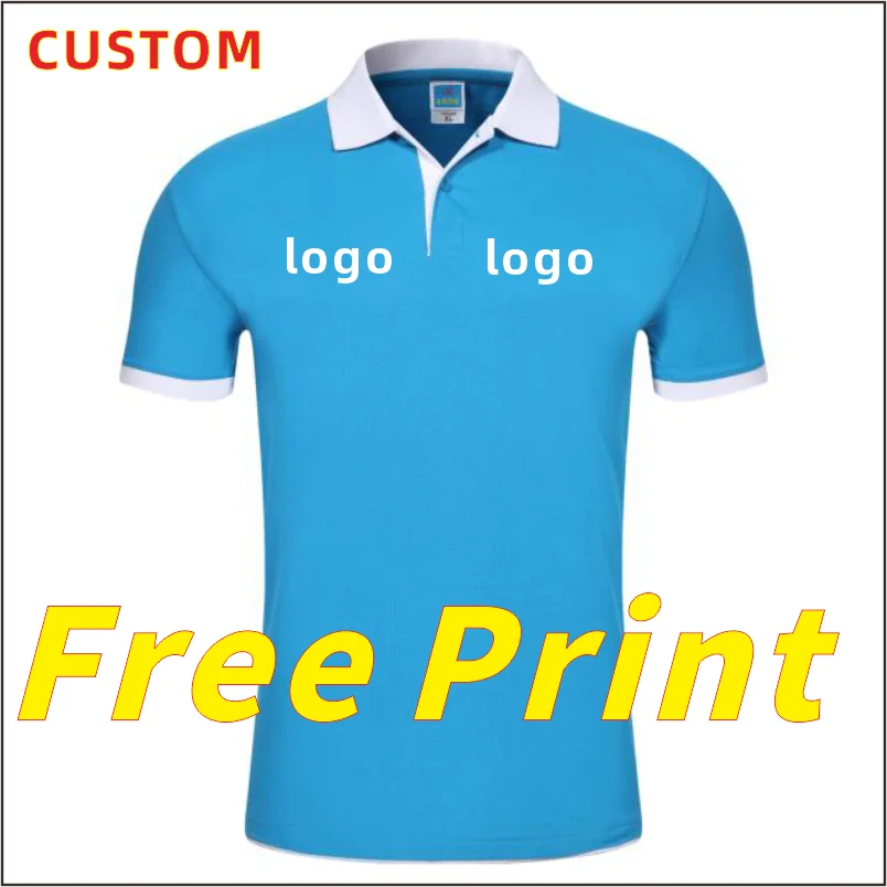 POLO Shirt Customized Print Logo Summer Short Sleeve Print Image Personalized Customized Work Suit T-shirt Embroidered Polo Coll