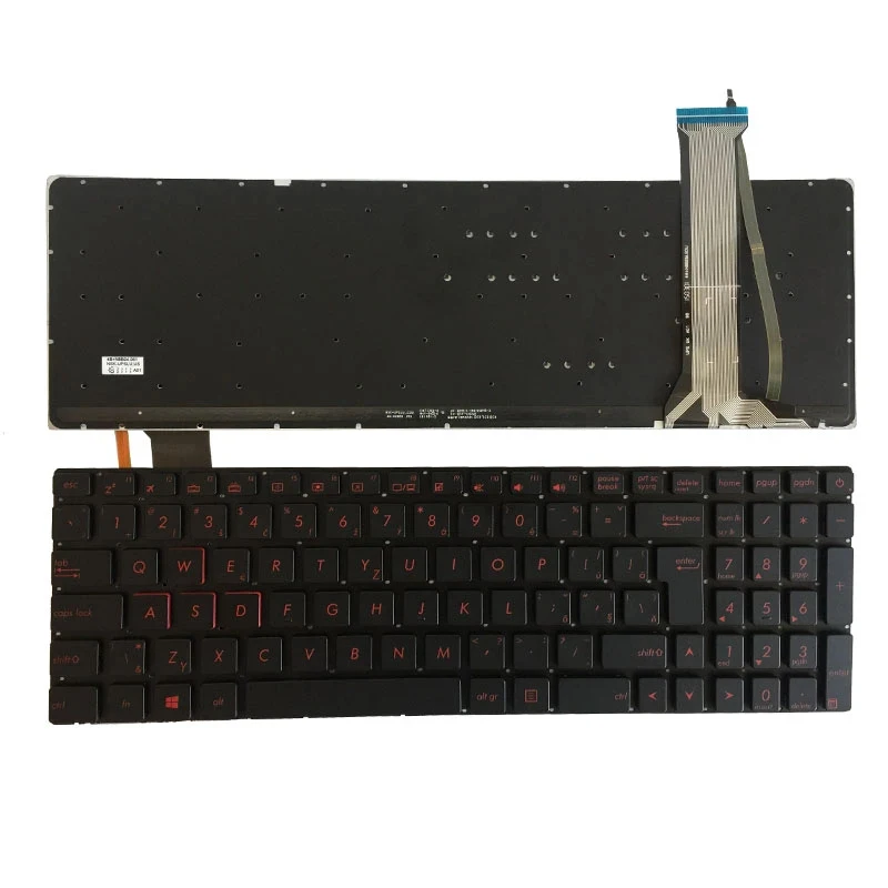 Clavier d'ordinateur portable rétro-4.2 tchèque, pour ASUS GL752 GL752V GL752VL GL752VW GL752VWM ZX70 ZX70VW G58 G58JM G58JW G58VW CZ Layout