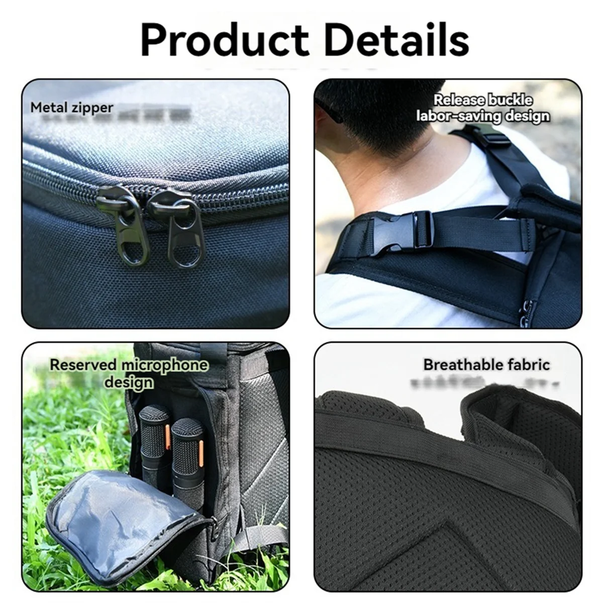N33R_TXEsign Ransel Pembawa Perjalanan untuk Bose S1 Pro/Pro+, Casing Penutup Selip
