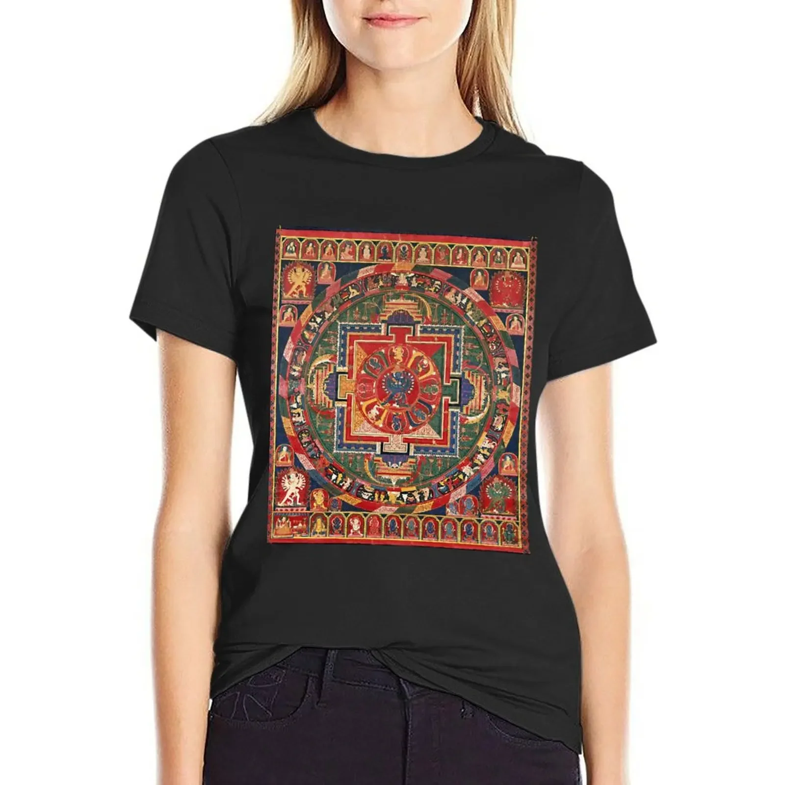 

Mandala 97 Shri Hevajra Nine Deity T-Shirt tees Aesthetic clothing cute clothes animal print Women clothes