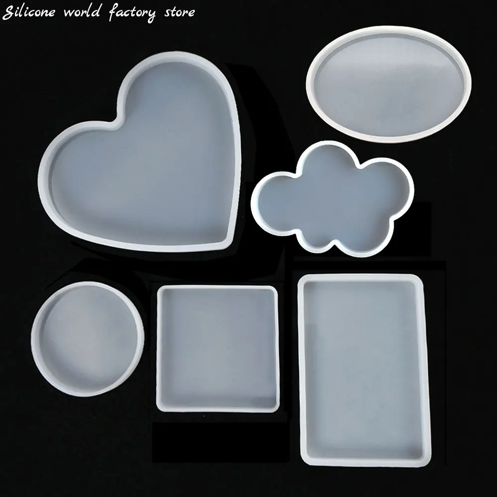 

Silicone for DIY Coaster Resin Epoxy Mold Cup Mat Tray Tea Coaster Resin Molds Silicone Wine Glass Coasters Clay plate Mould